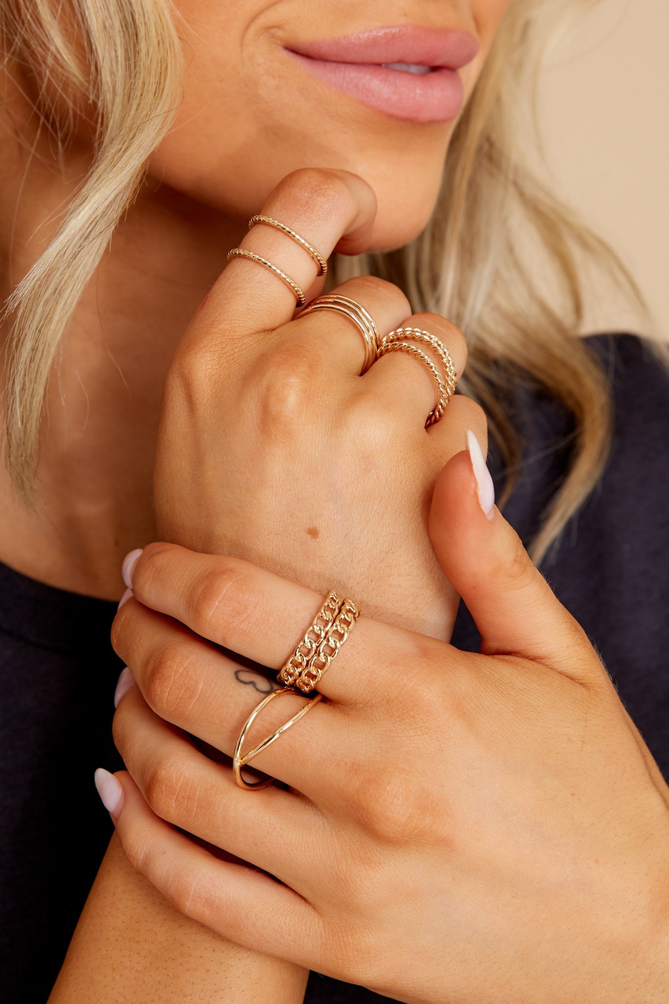 Creating Balance Gold Ring Set