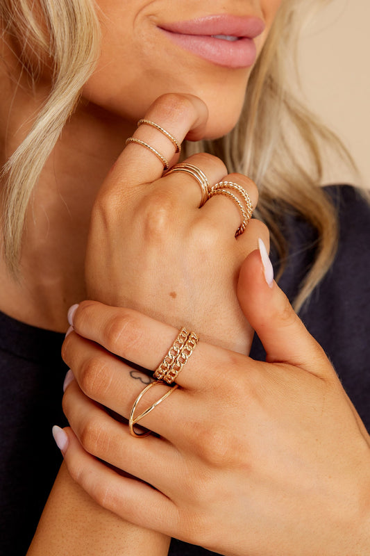 Creating Balance Gold Ring Set