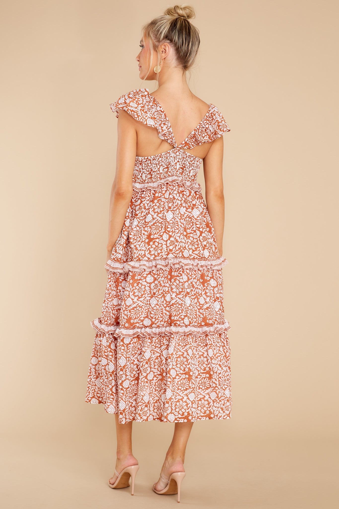 Frida Anila Block Print Midi Dress