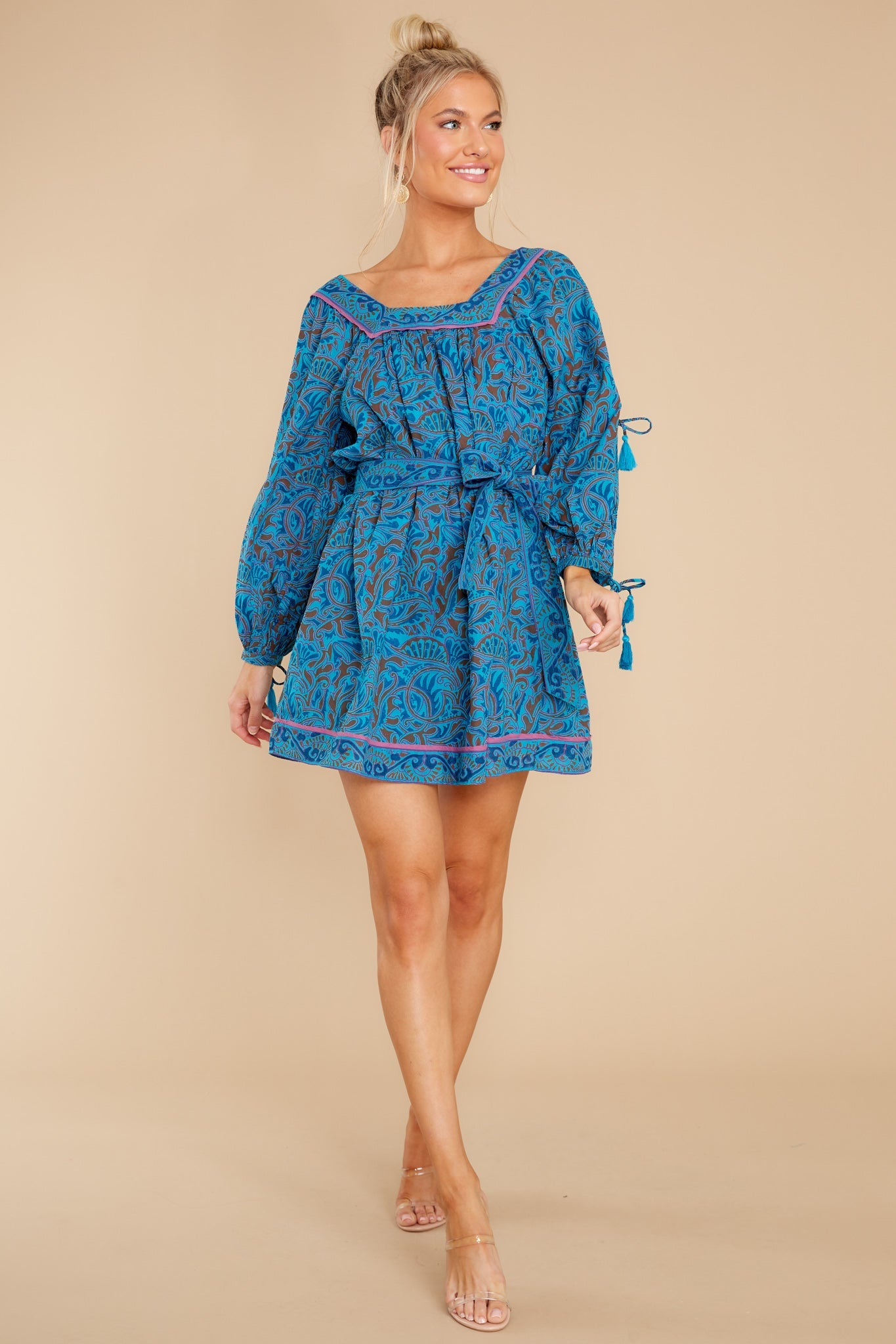 Skyla Zuri Block Print Mini Dress