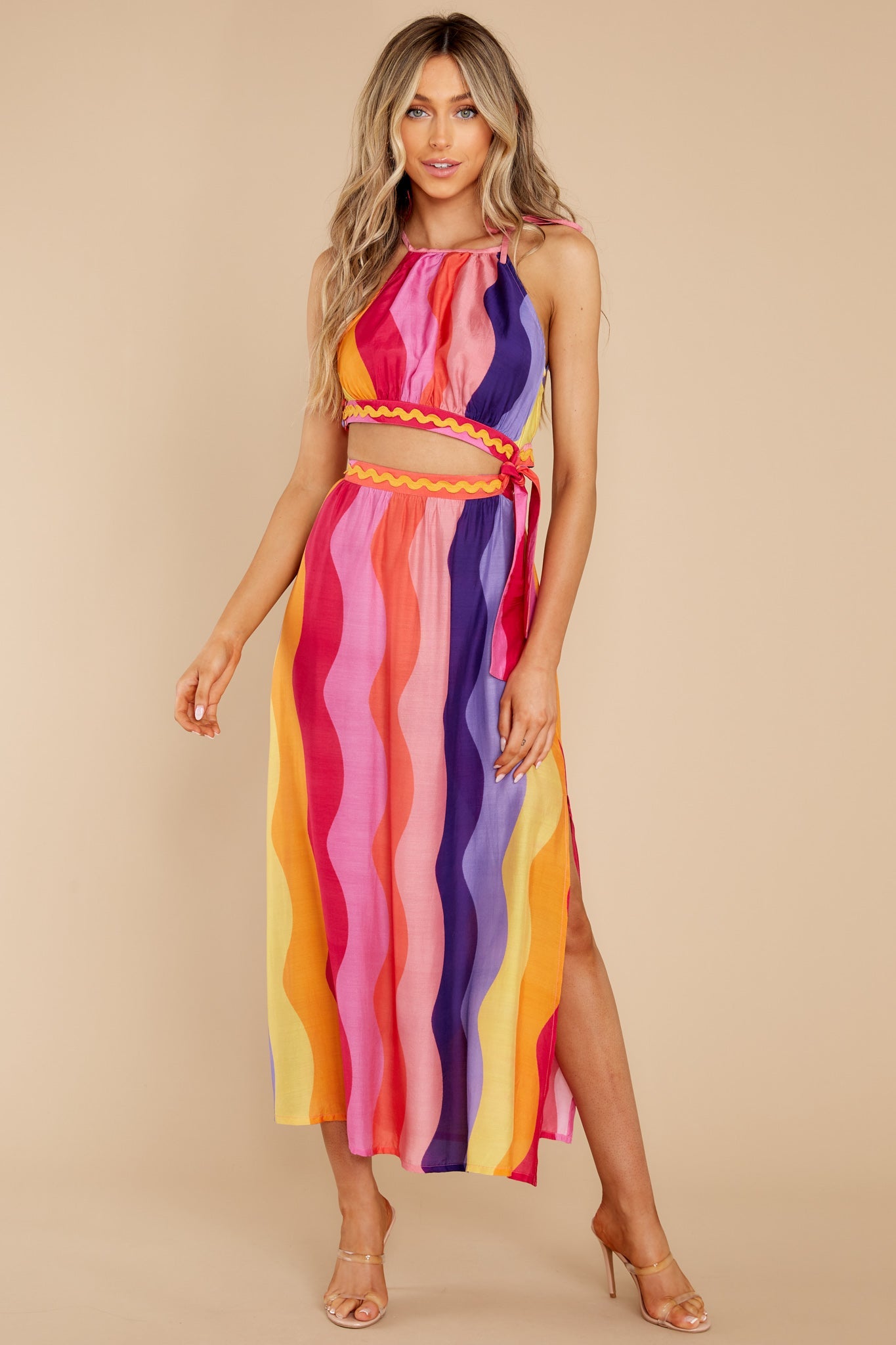 Janet Capri Multicolor Long Dress
