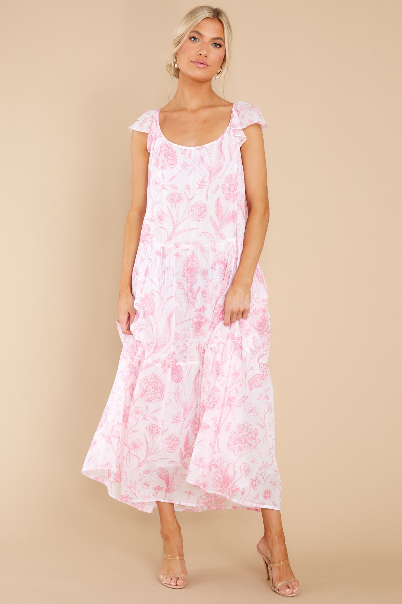 Milly Toile Pink Dress
