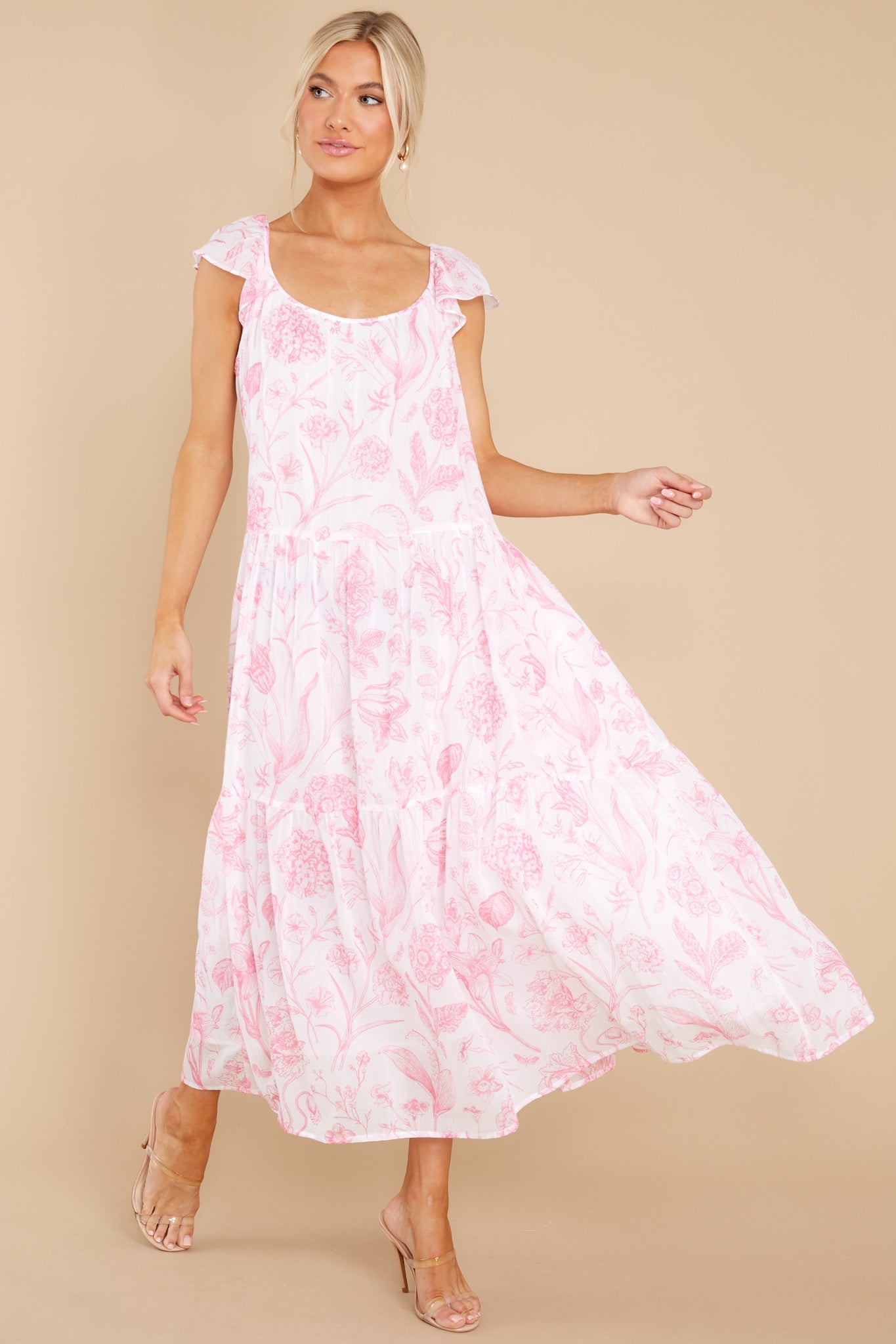 Milly Toile Pink Dress