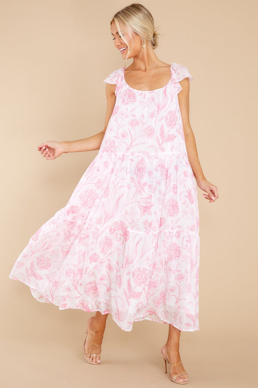 Milly Toile Pink Dress