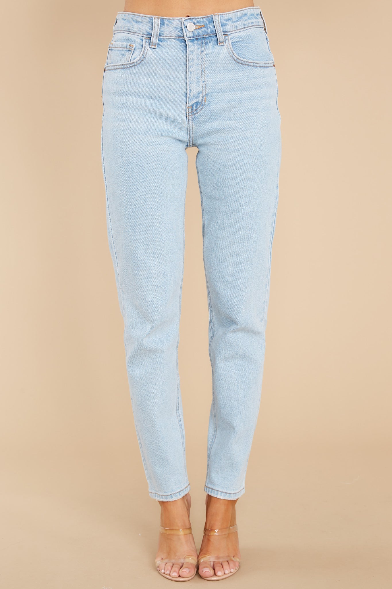 Follow Her Journey Light Wash Straight Jeans