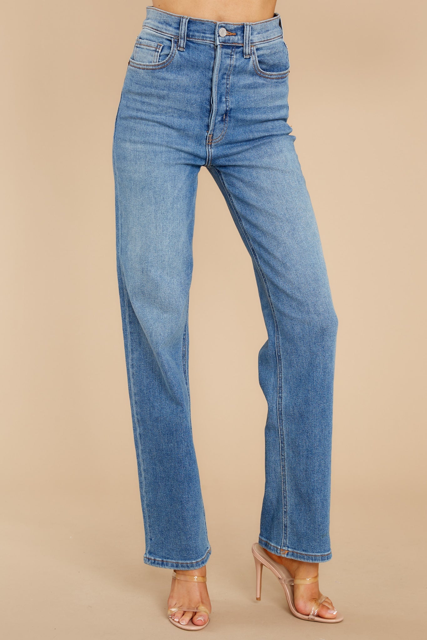 Style Secret Medium Wash Straight Jeans