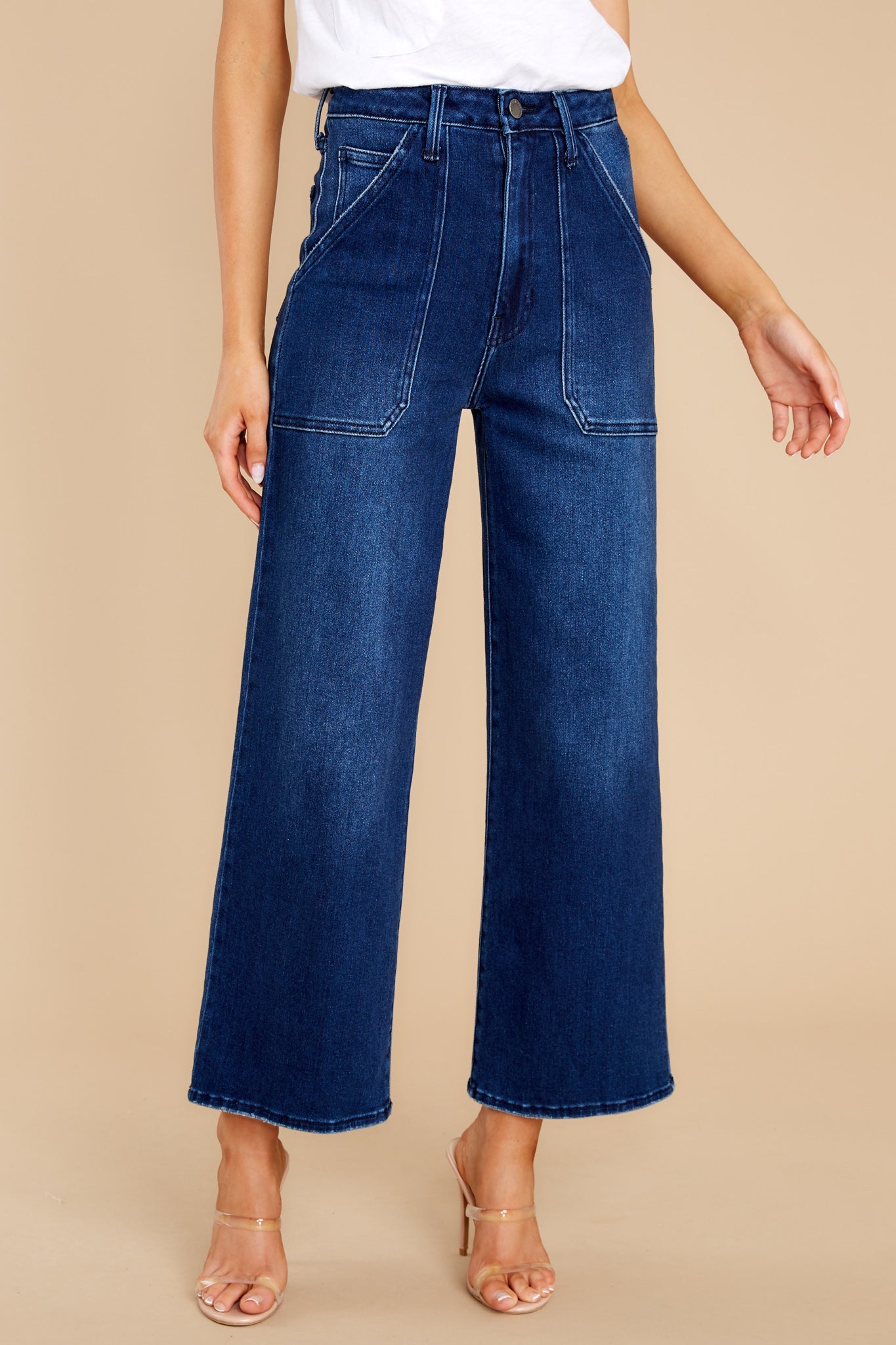 Something Amazing Dark Wash Wide Leg Jeans