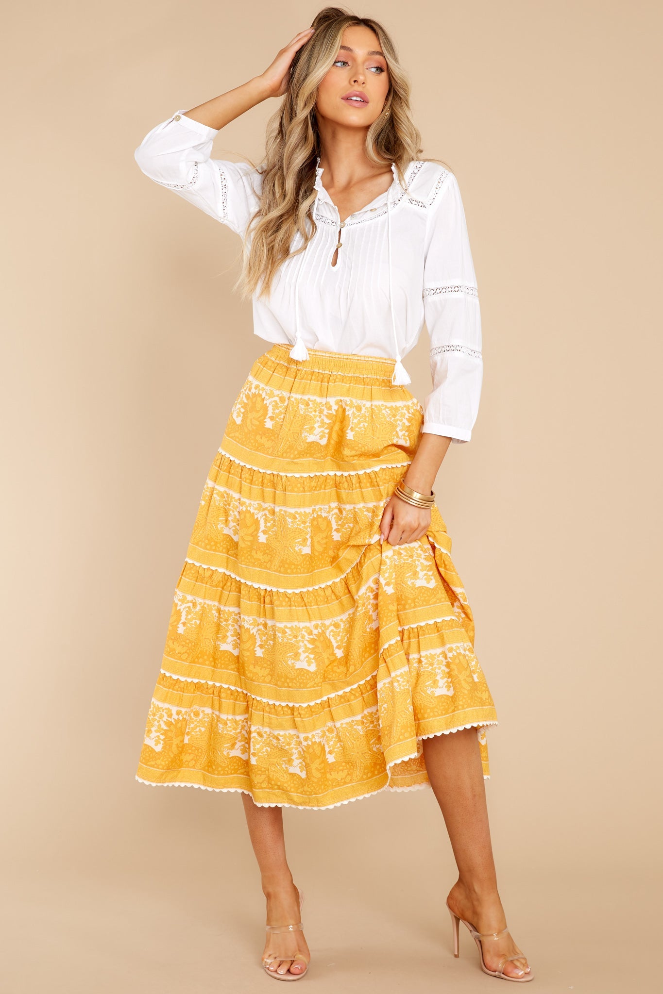 Natalie Coastal Midi Skirt