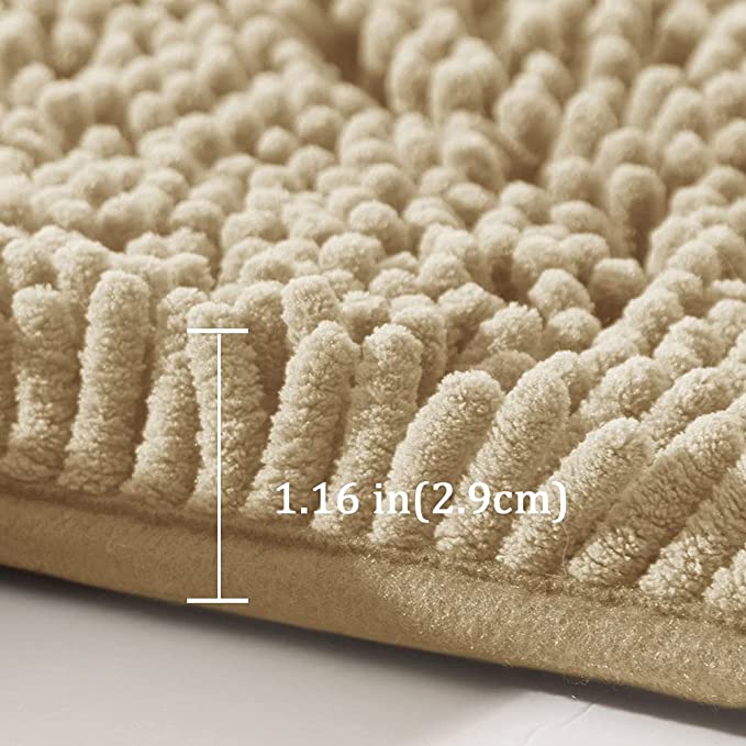 SONORO KATE Bathroom Rug,Non-Slip Bath Mat,Soft Cozy Shaggy for Bathroom,Easier to Dry ,Water Absorbent Rain Showers and Under The Sink