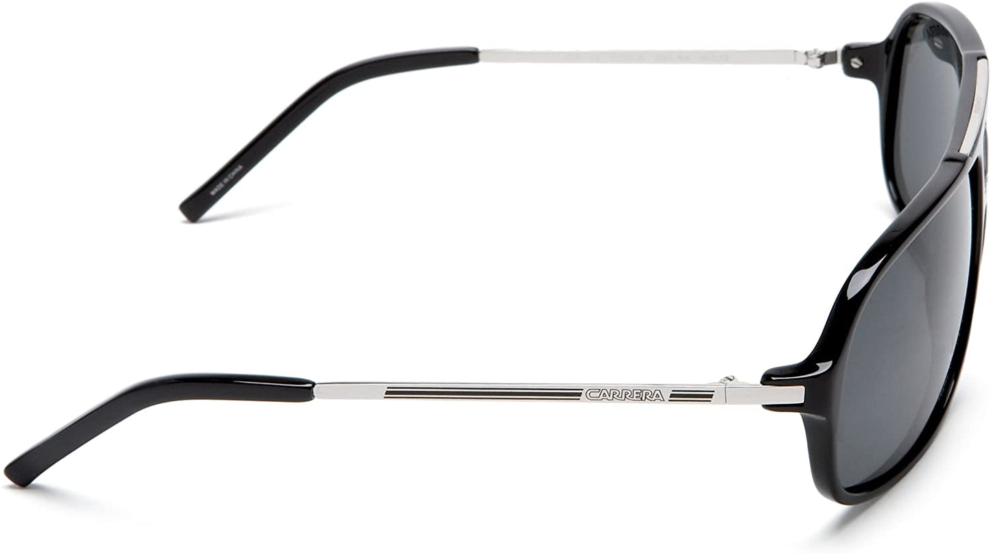 Carrera Polarized Pilot Black/Grey Sunglasses 65mm, 100% UV Protection
