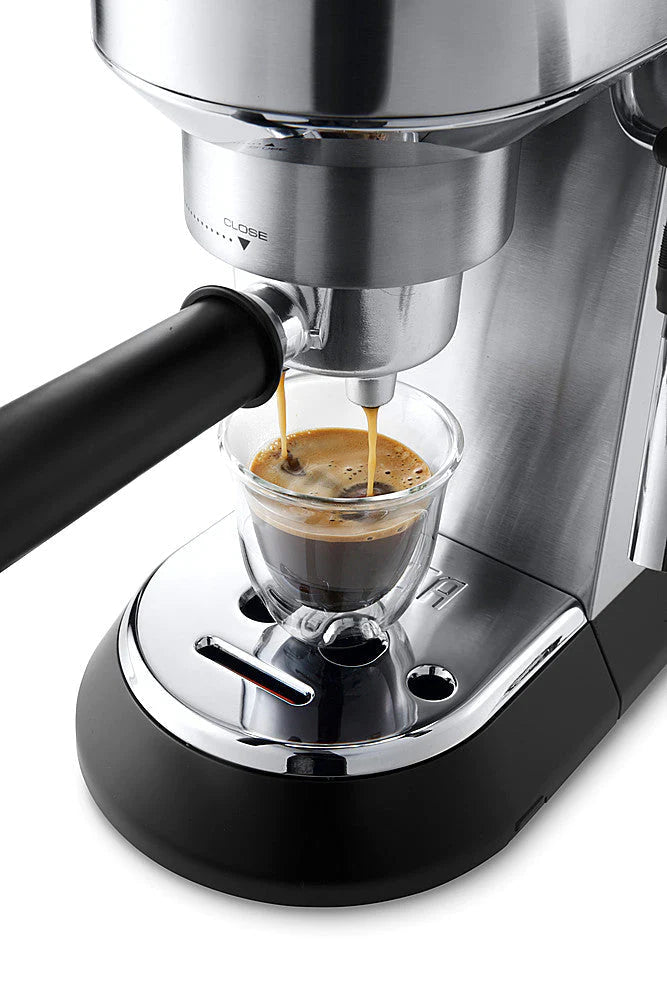 De'Longhi - DEDICA Espresso Machine with 15 bars of pressure and Milk Frother - Metal