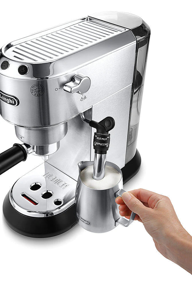De'Longhi - DEDICA Espresso Machine with 15 bars of pressure and Milk Frother - Metal