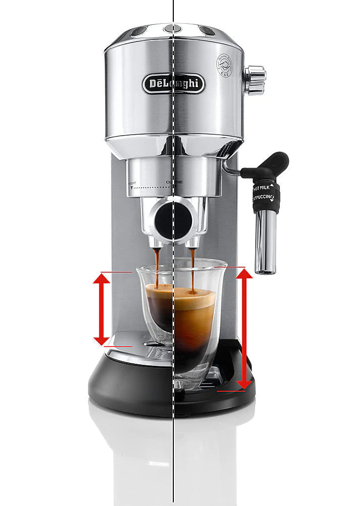 De'Longhi - DEDICA Espresso Machine with 15 bars of pressure and Milk Frother - Metal
