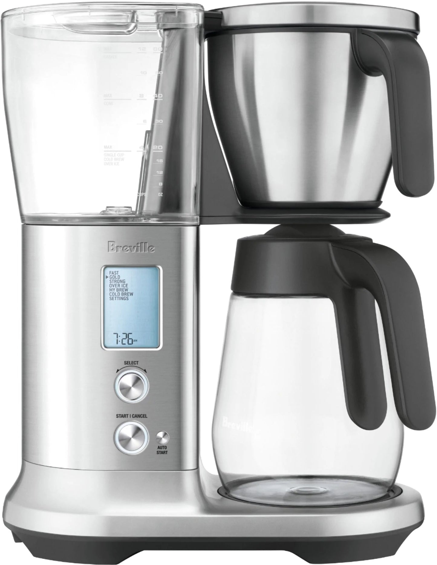 Breville - the Precision Brewer Glass 12-Cup Coffee Maker - Brushed Stainless Steel