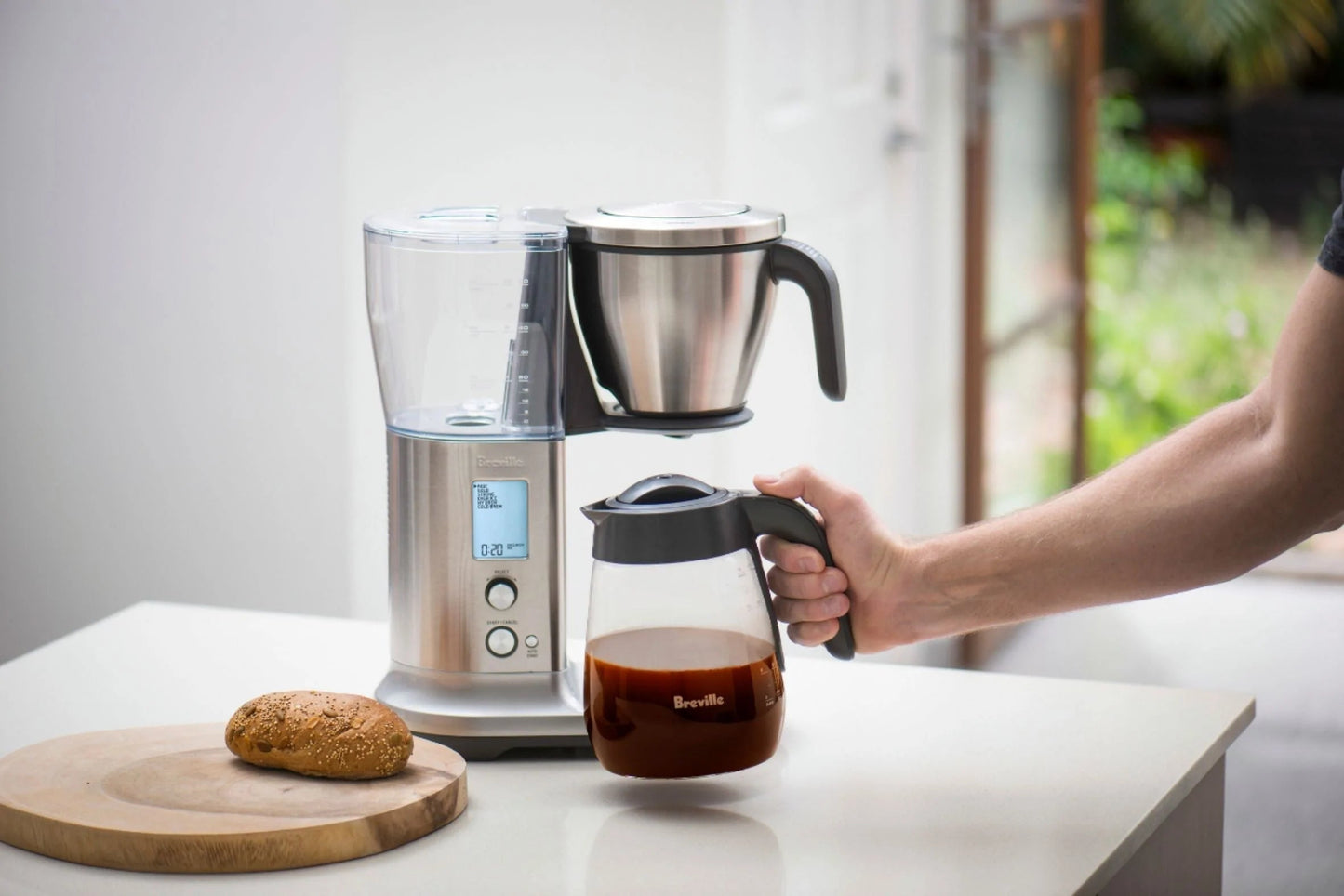 Breville - the Precision Brewer Glass 12-Cup Coffee Maker - Brushed Stainless Steel