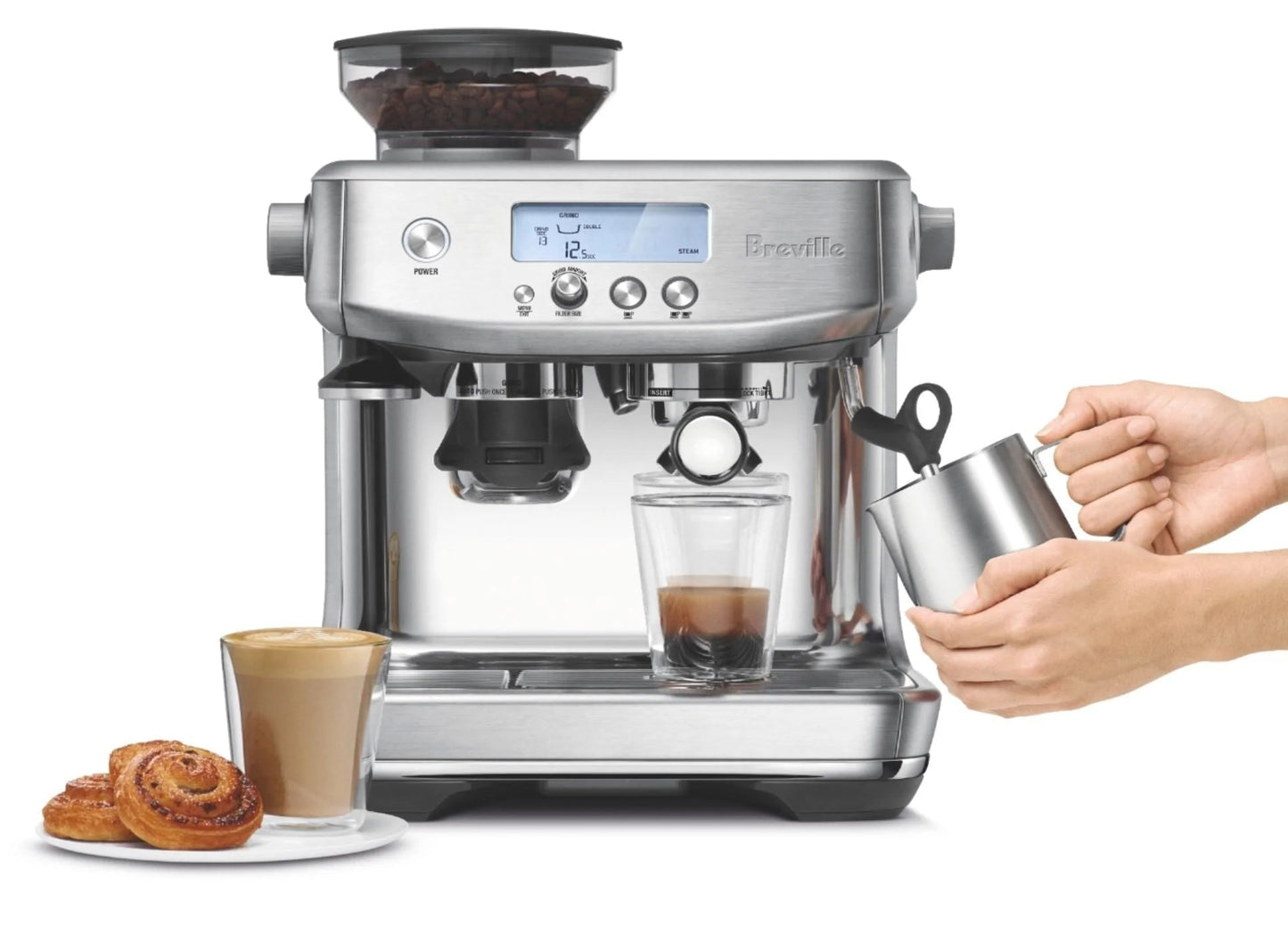 Breville  BES878BSS The Barista Pro Espresso Machine - Stainless Steel