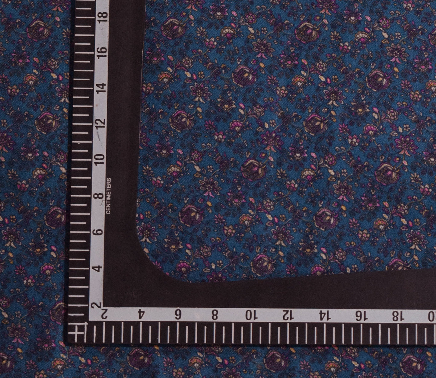 Small Floral Pattern Digital Printed Pure Pashmina Fabric Available in Blue, Maroon, Wine and Green