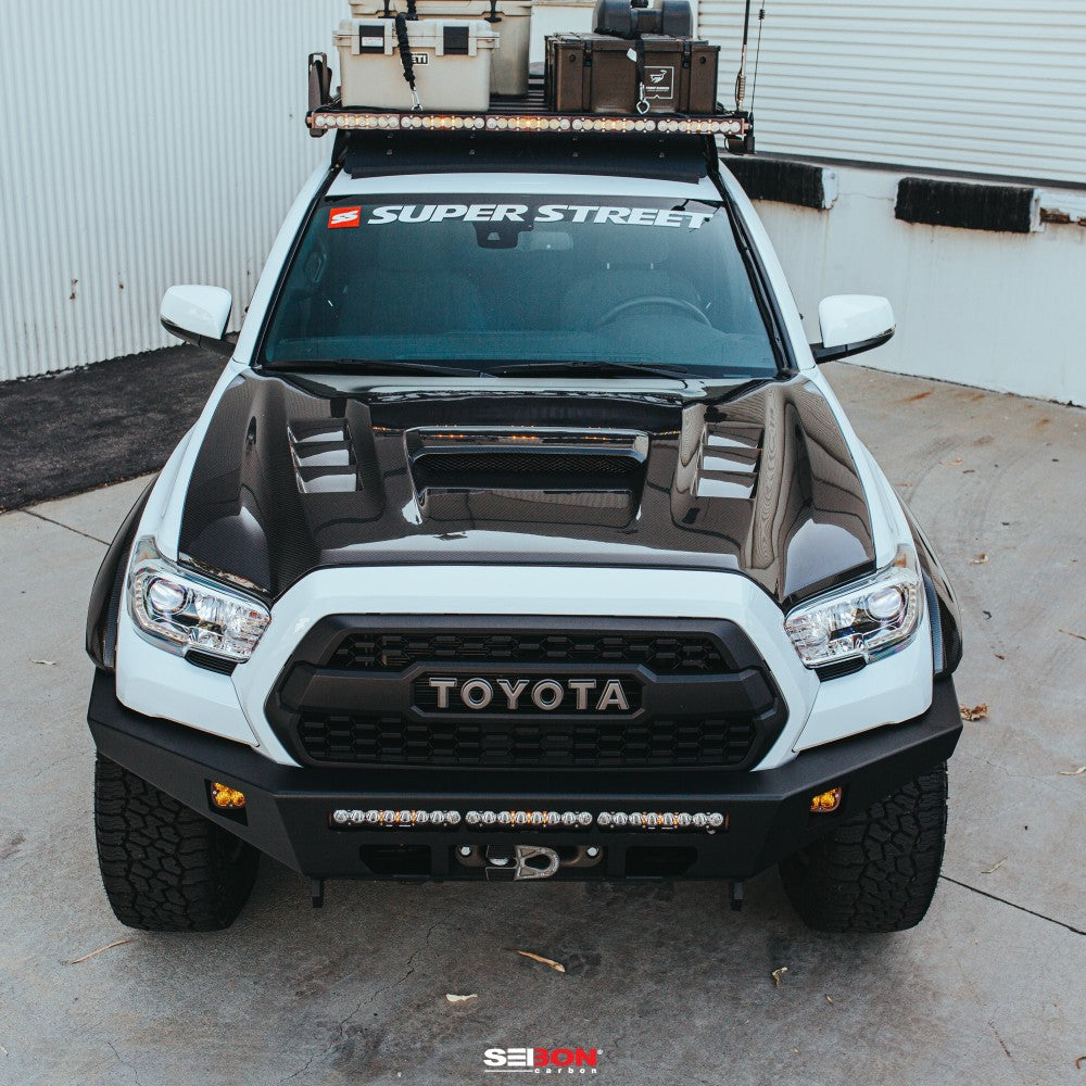 Seibon 2015+ Toyota Tacoma TS-Style Carbon Fiber Hood (seiHD18TYTA-TS)