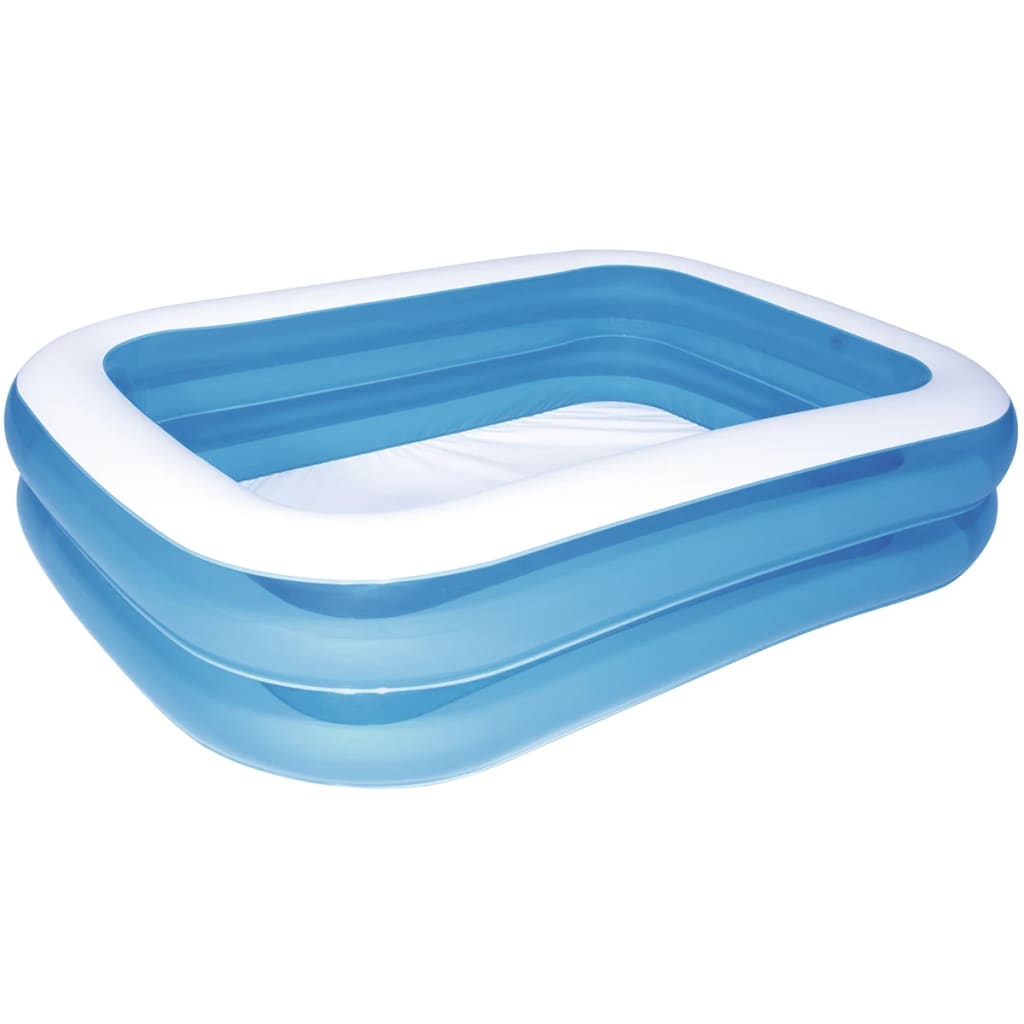 Schwimmbecken Rechteckig 211x132x46 cm Blau
