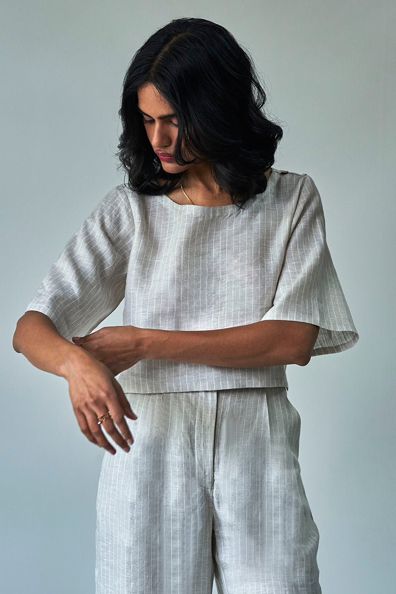 Light Doeskin Woven Linen Co-ord Set