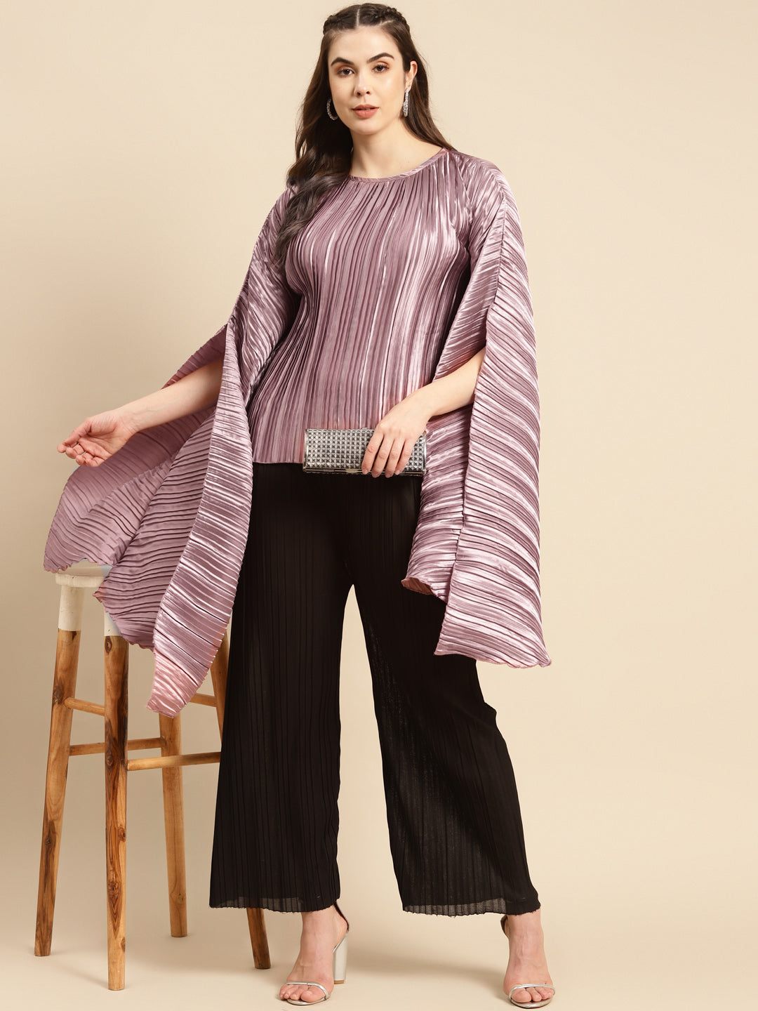 Pre-pleated kaftan top