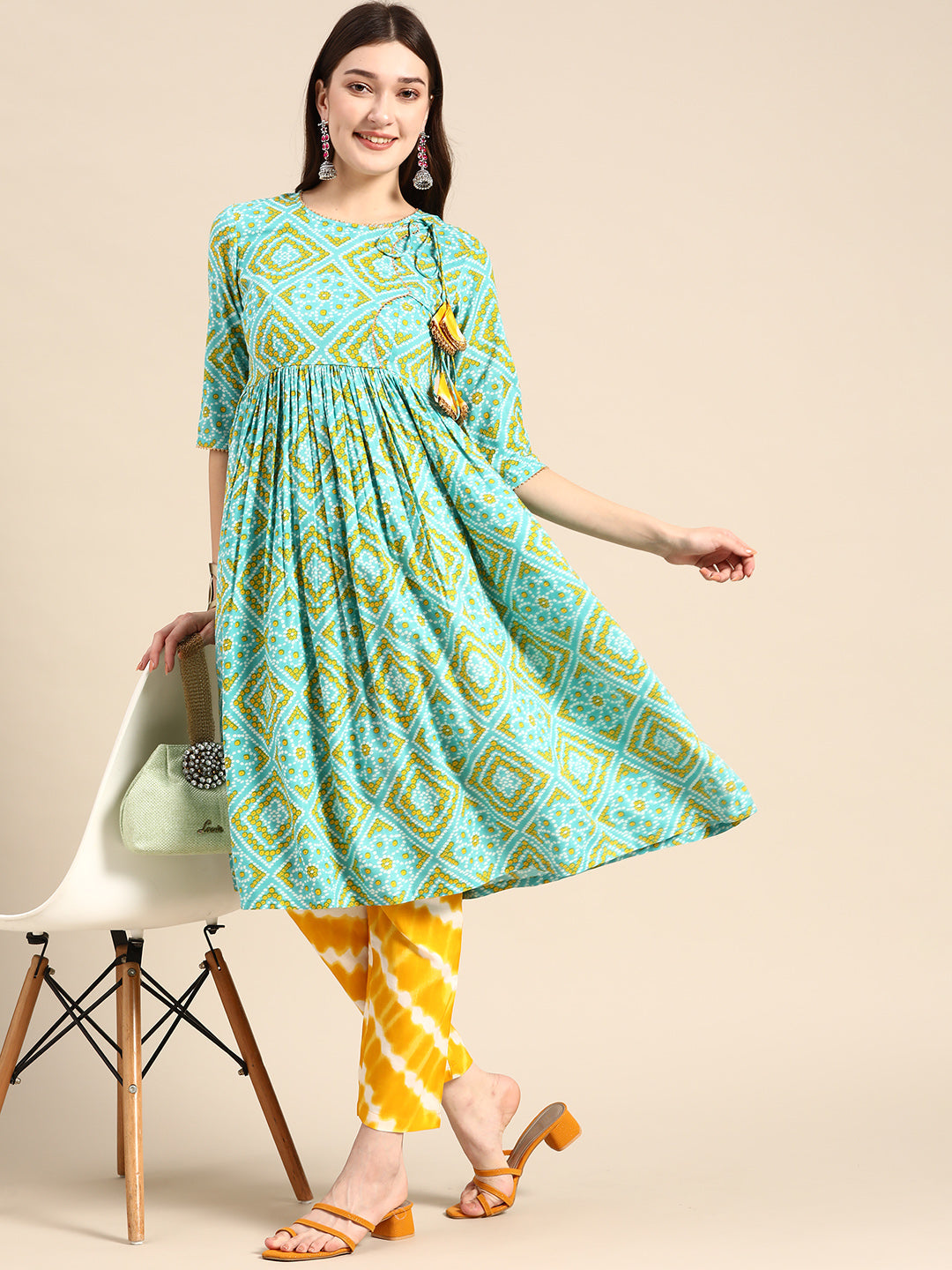 Anghrakha style Kurta with palazzo the