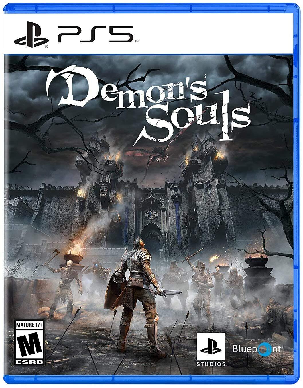 Play Station_PS5 Gaming Console(Disc Version) with Demon's Souls Game Bundle