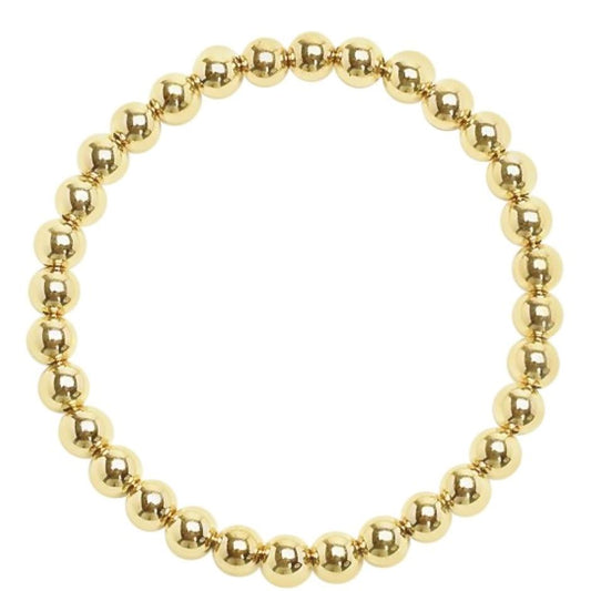 6mm Gold Beaded Bracelets