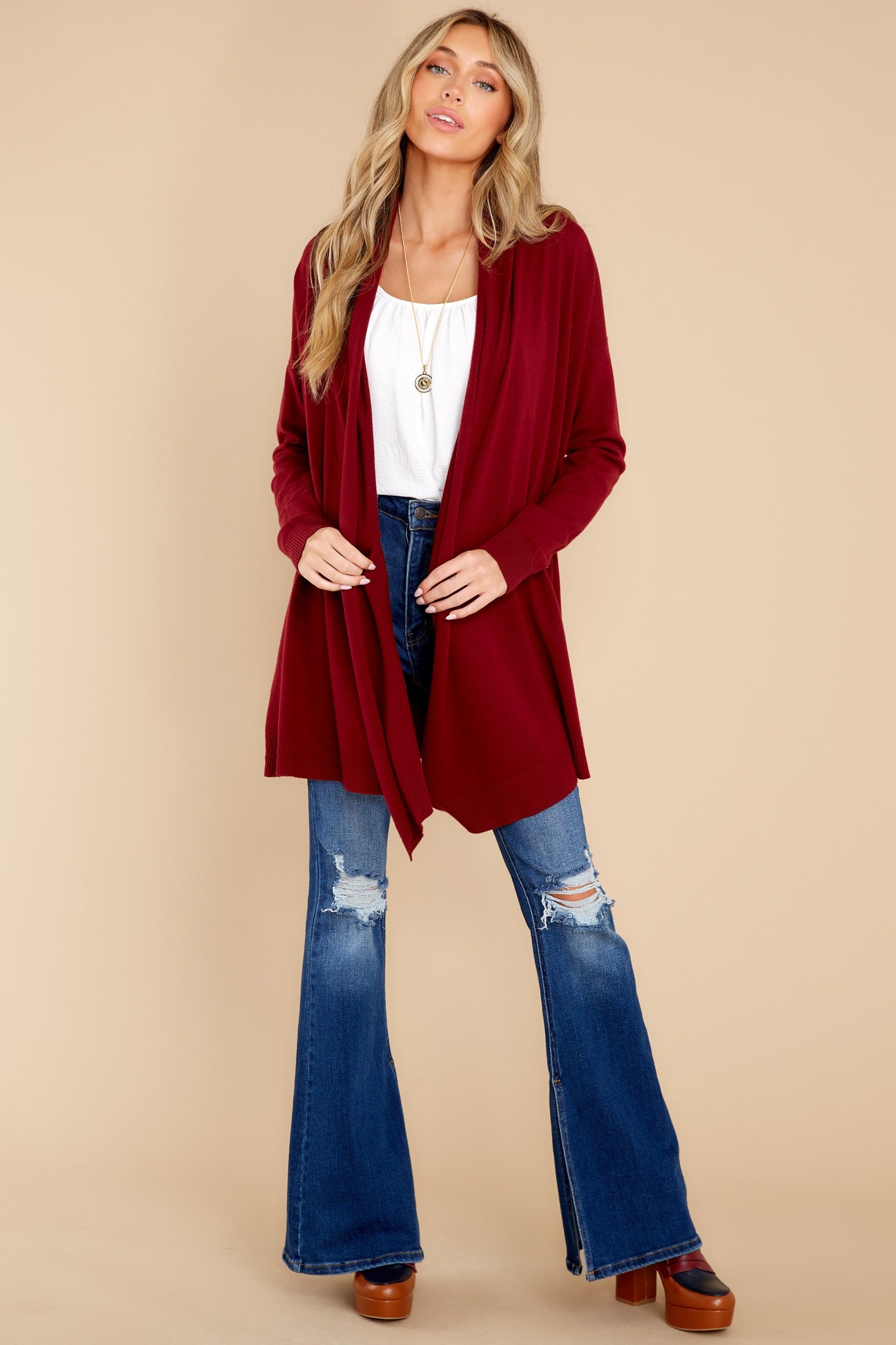 Lovely Weather Sangria Cardigan