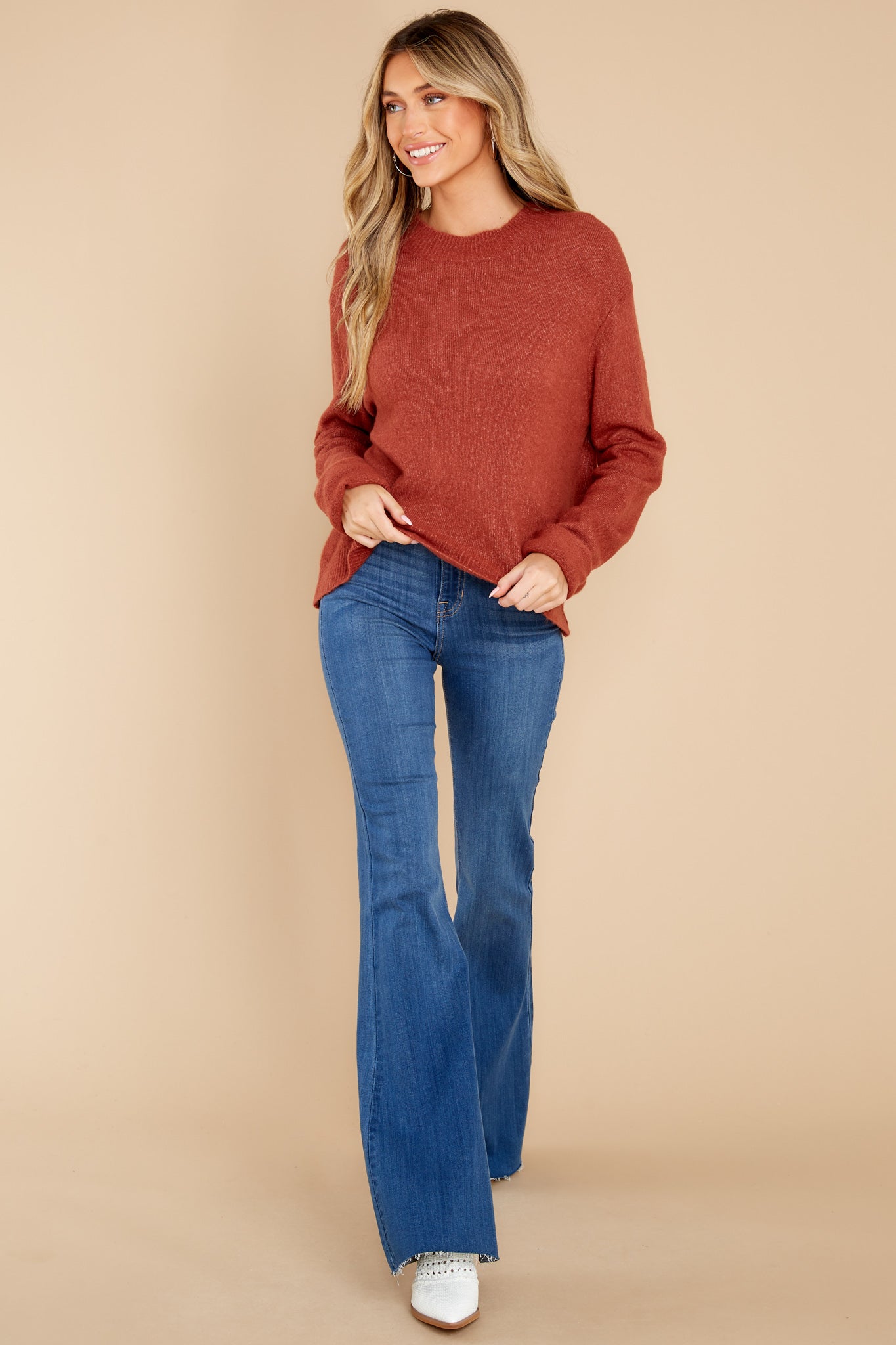 Behind The Scenes Rust Sweater