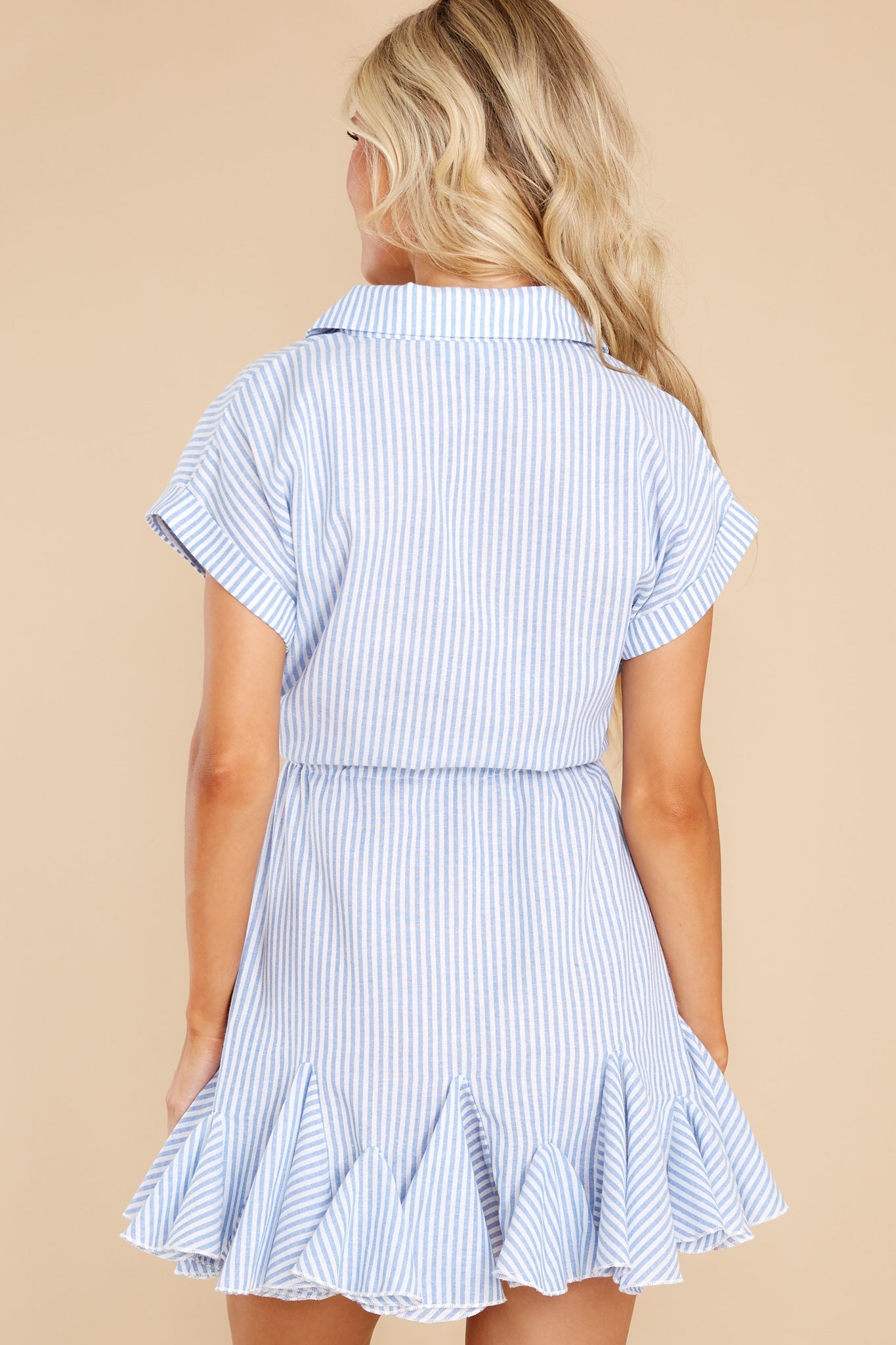 Always A Lesson Blue Stripe Dress
