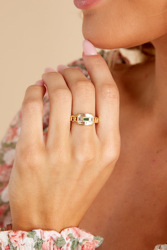 Royce Baguette Emerald Ring