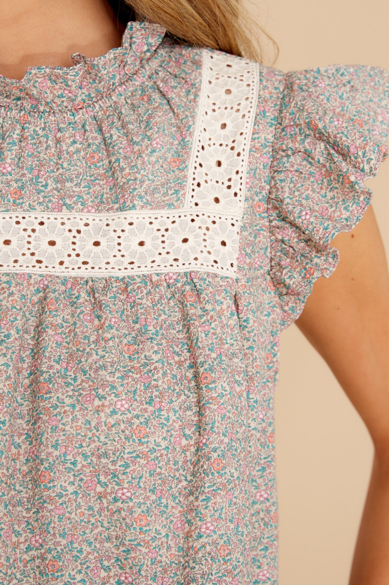 Take This Chance Ivory Floral Print Dress