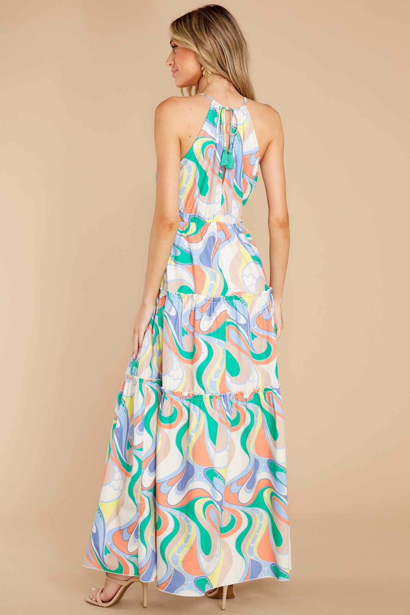 Total Upgrade Ivory Multi Print Maxi Dress