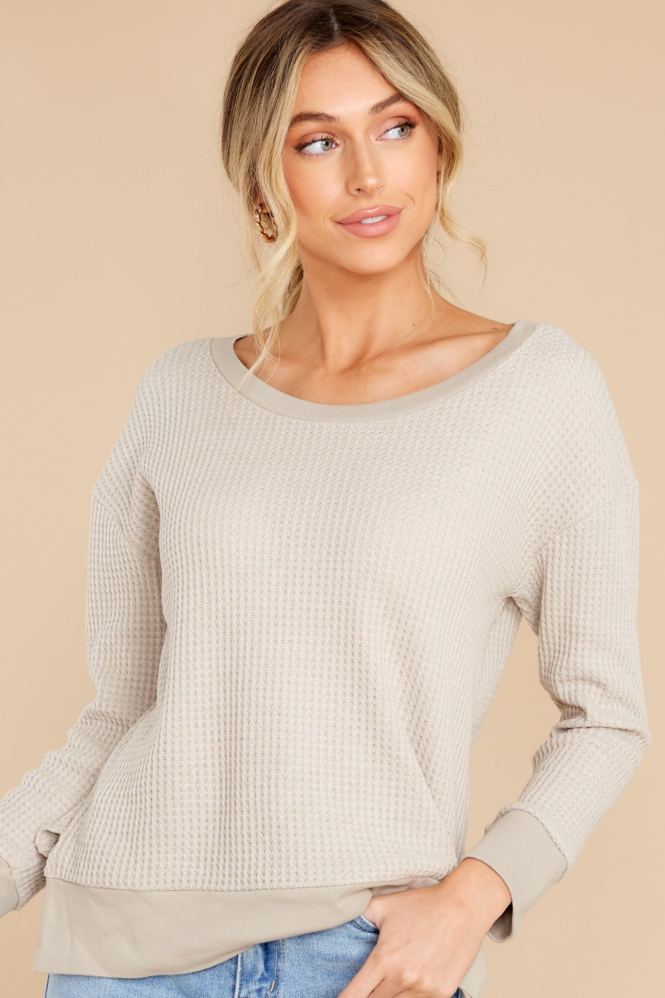 Rekindle Love Taupe Top