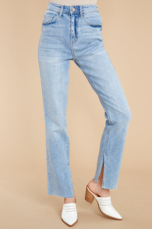 Sweet Affection Light Wash Straight Jeans