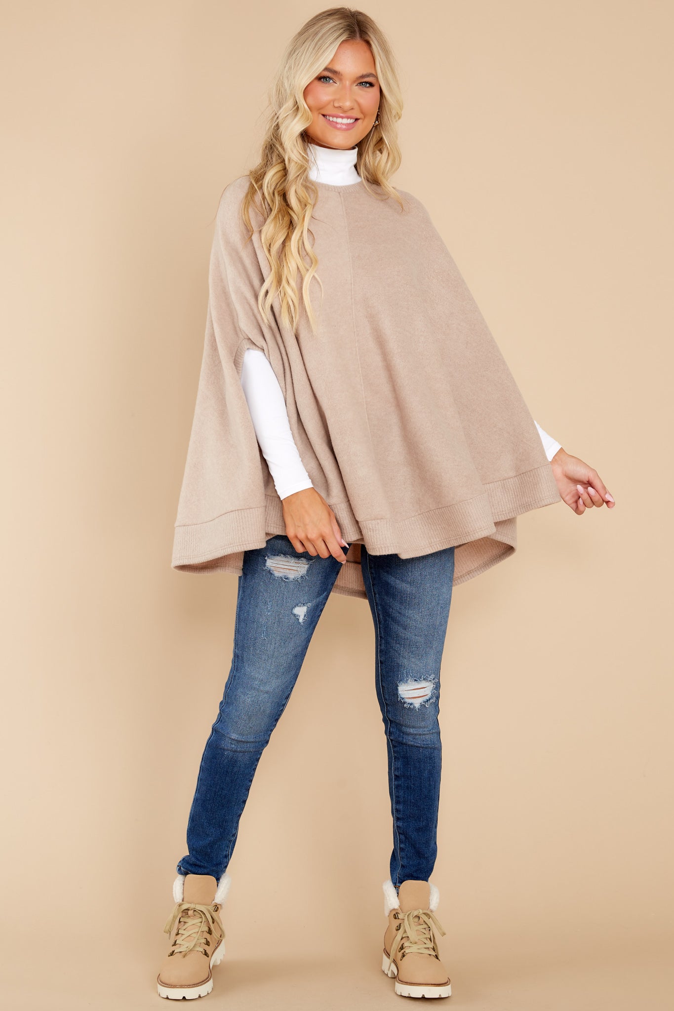 Make Your Mark Tan Poncho