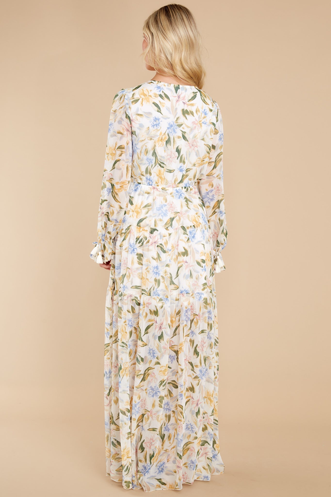 Ready To Flourish White Floral Print Maxi Dress