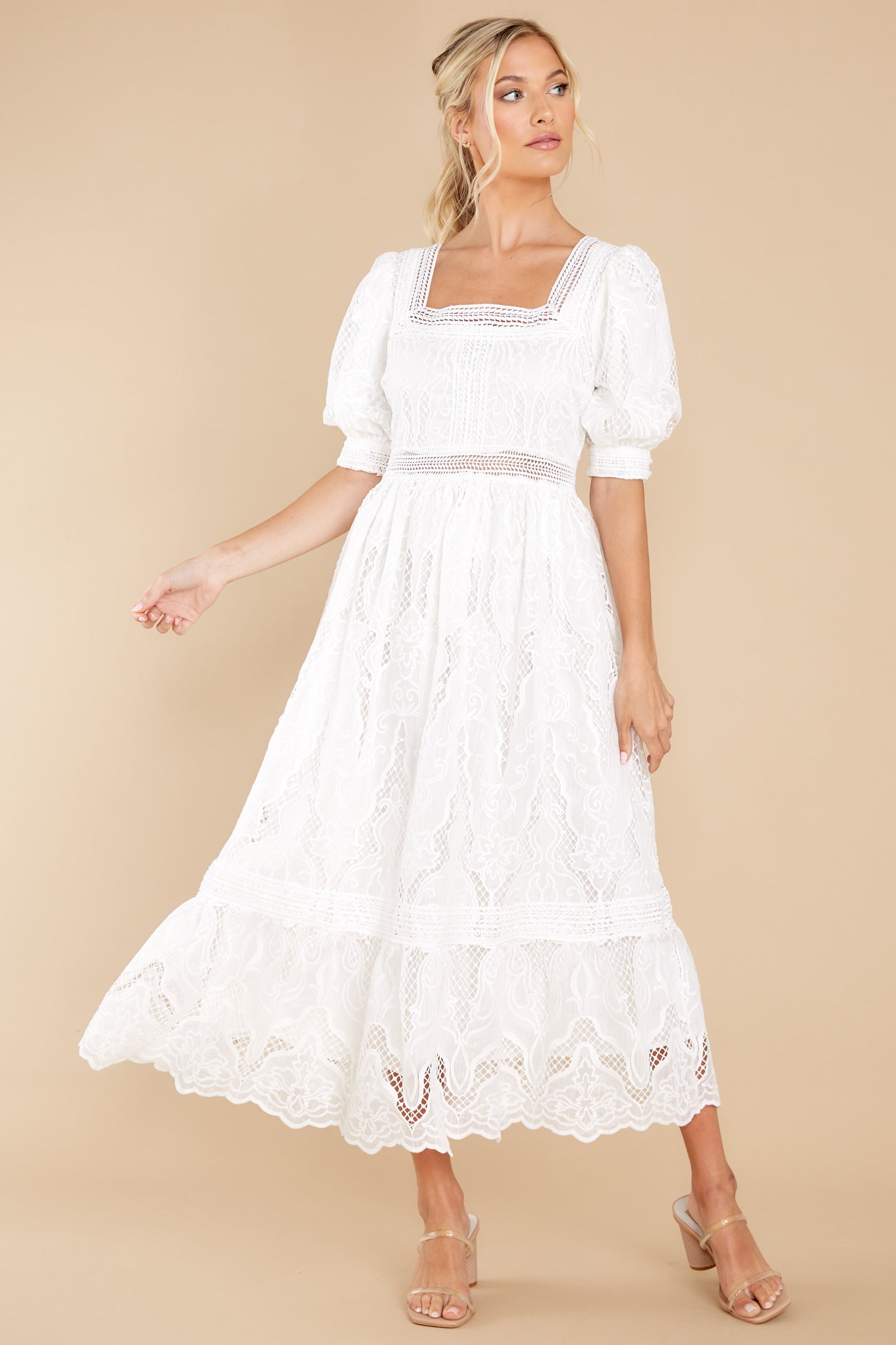 Making A Memory White Eyelet Maxi Dress