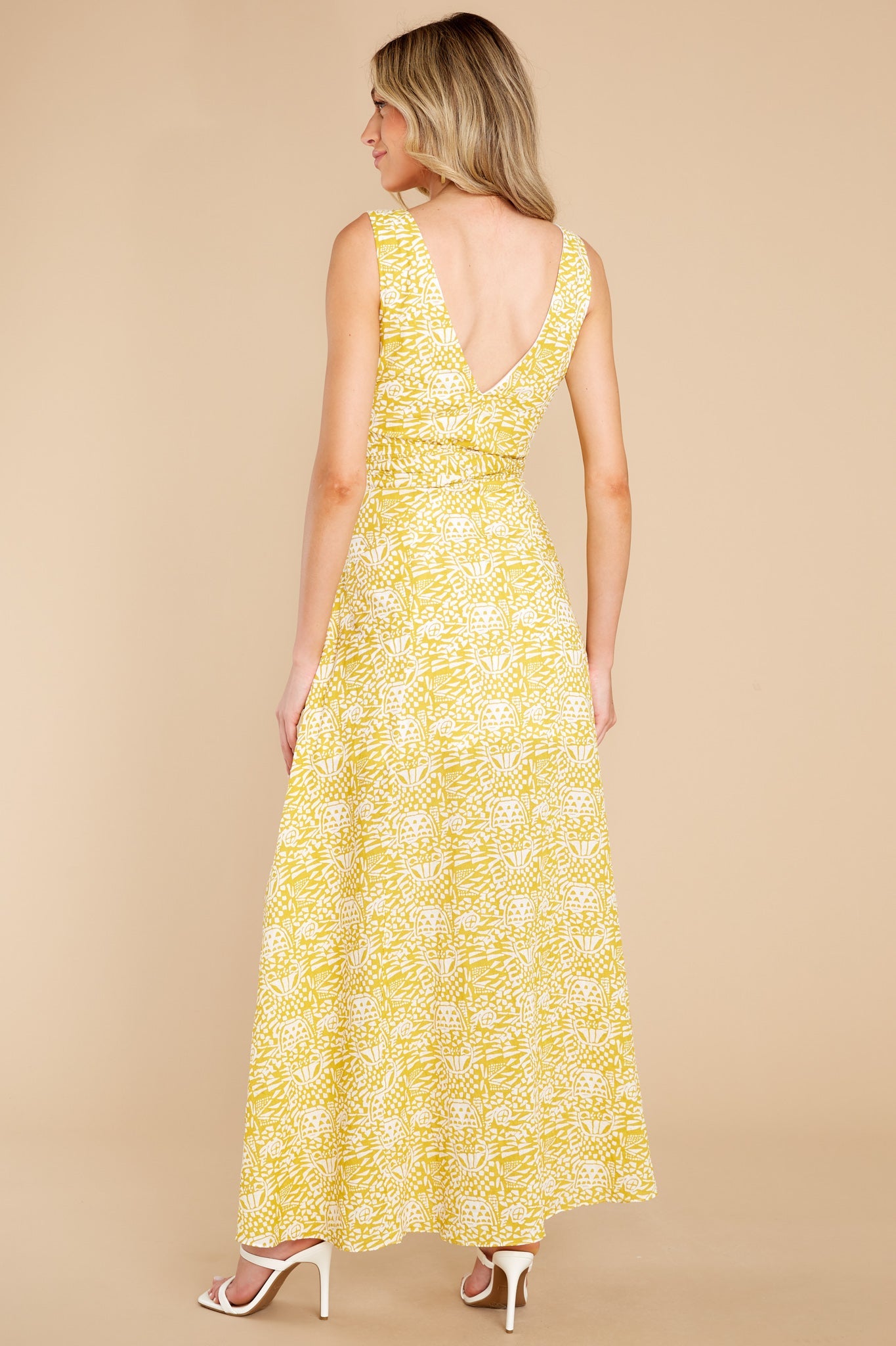 Blinded By Beauty Yellow Print Maxi Dress