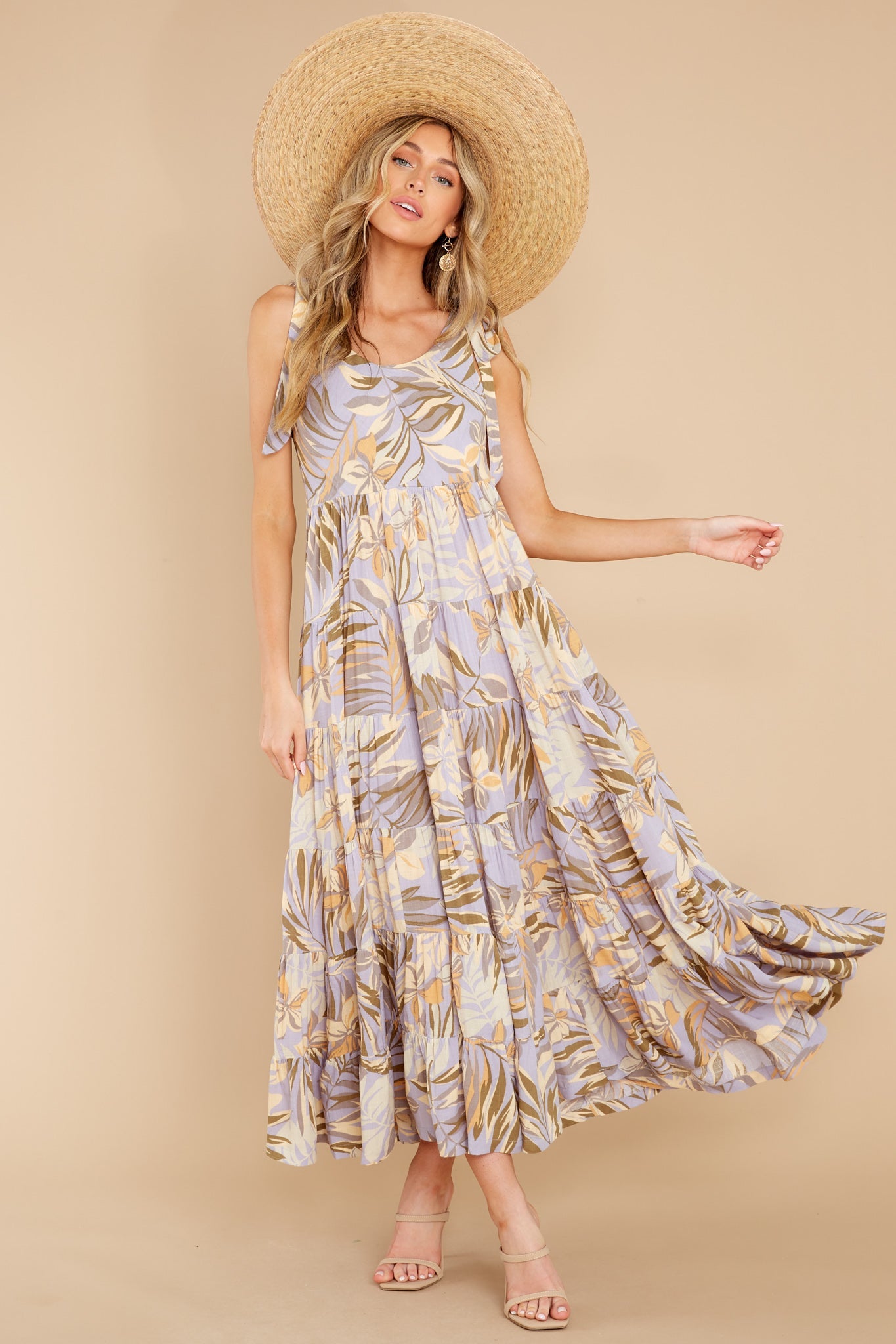 Destined For Romance Lavender Floral Print Dress