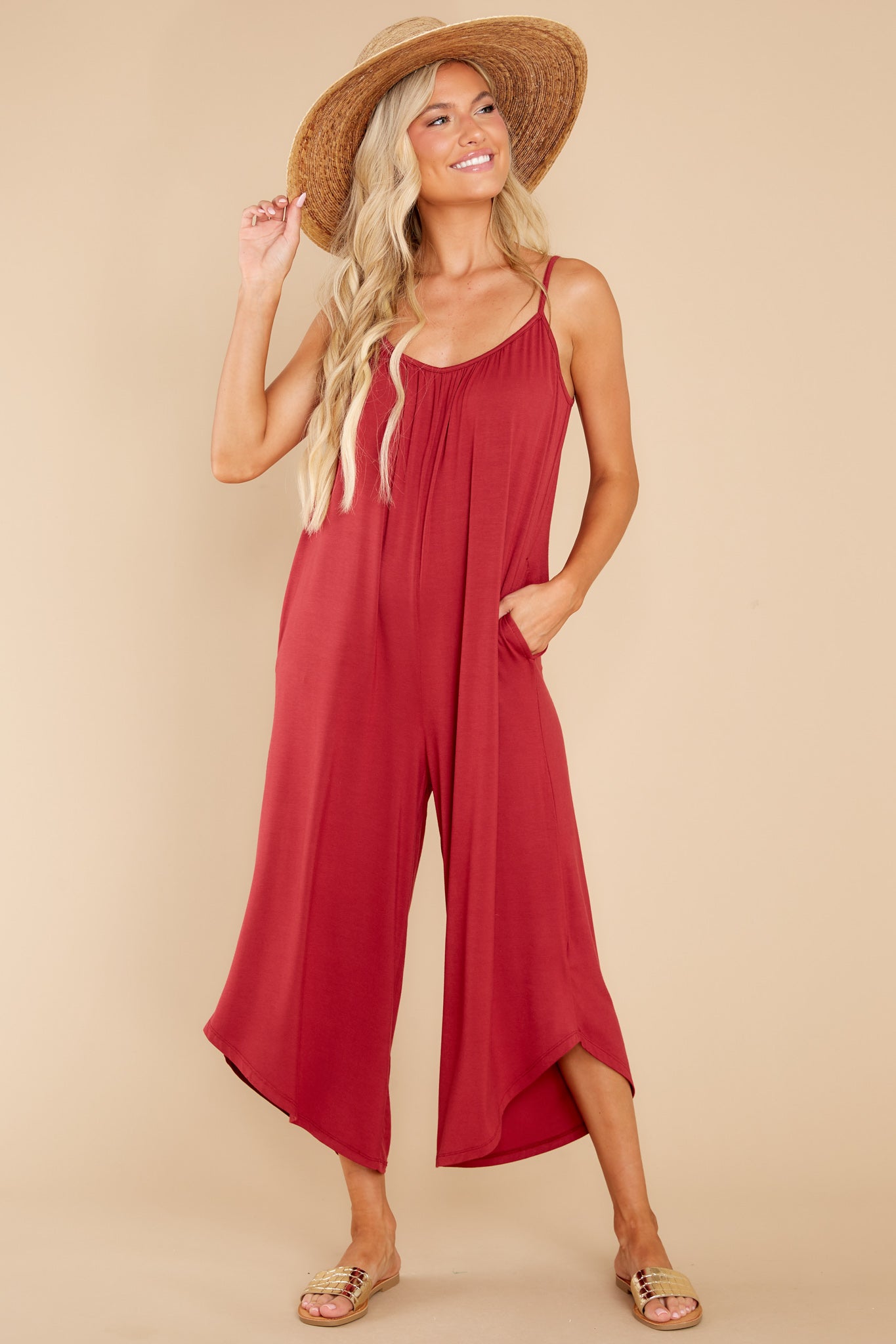 Rouge Flared Jumpsuit