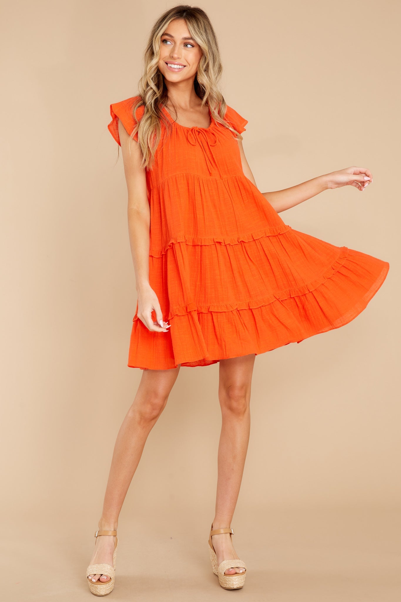 Touch Of Fierce Burnt Orange Dress