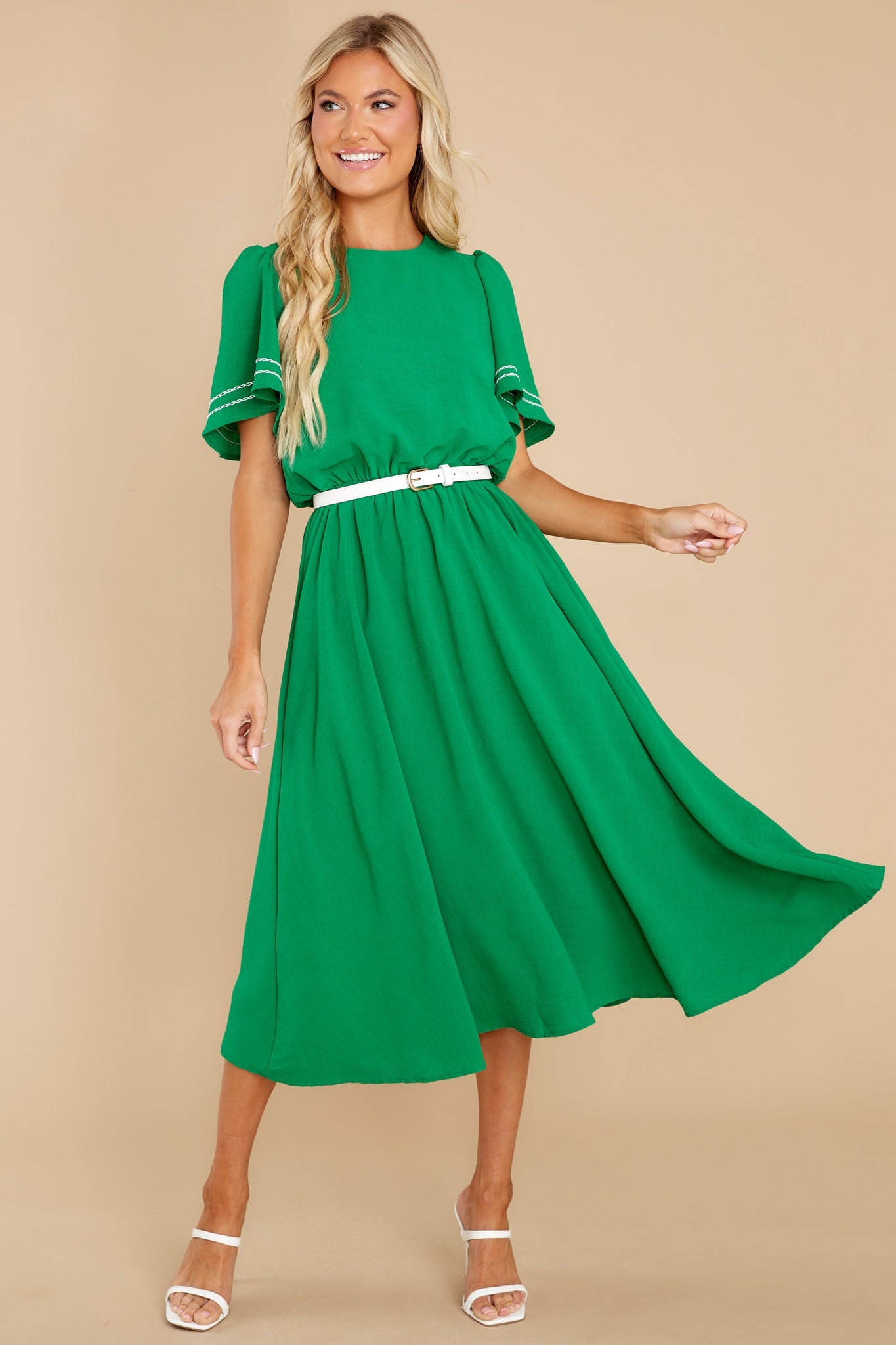 My Lucky Day Green Midi Dress