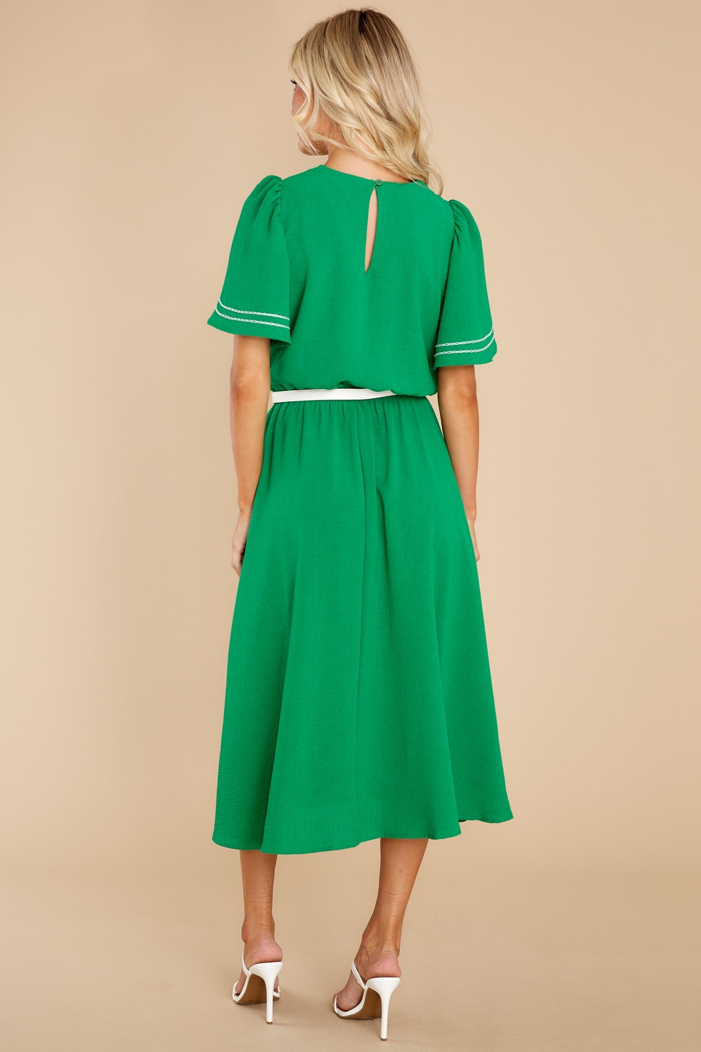 My Lucky Day Green Midi Dress