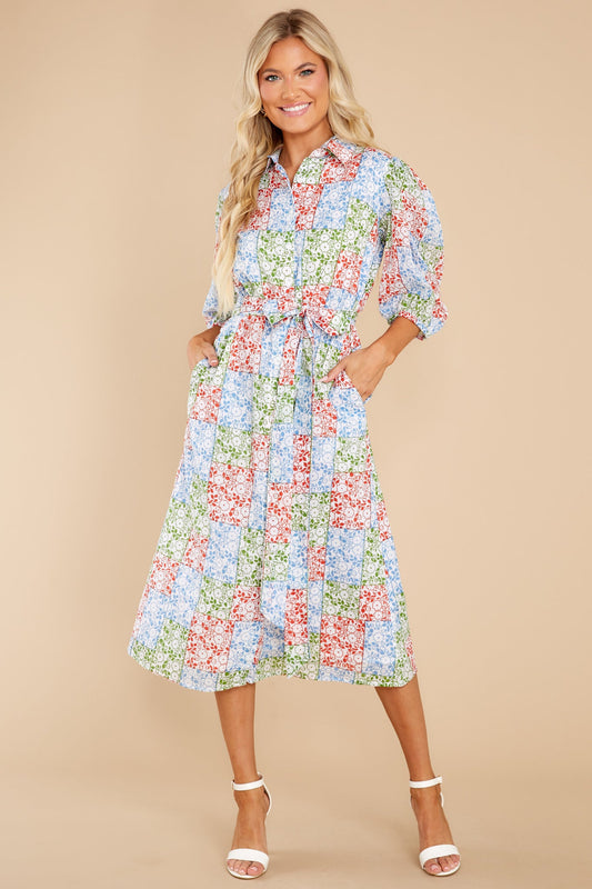 Margot Ditsy Patchwork Dress