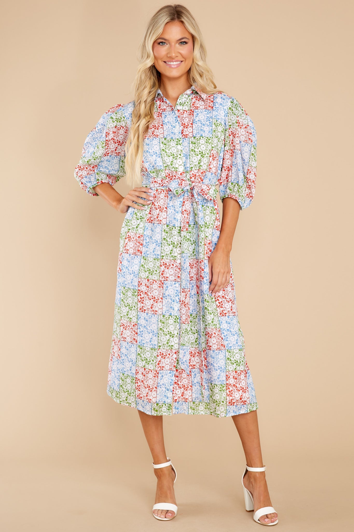Margot Ditsy Patchwork Dress