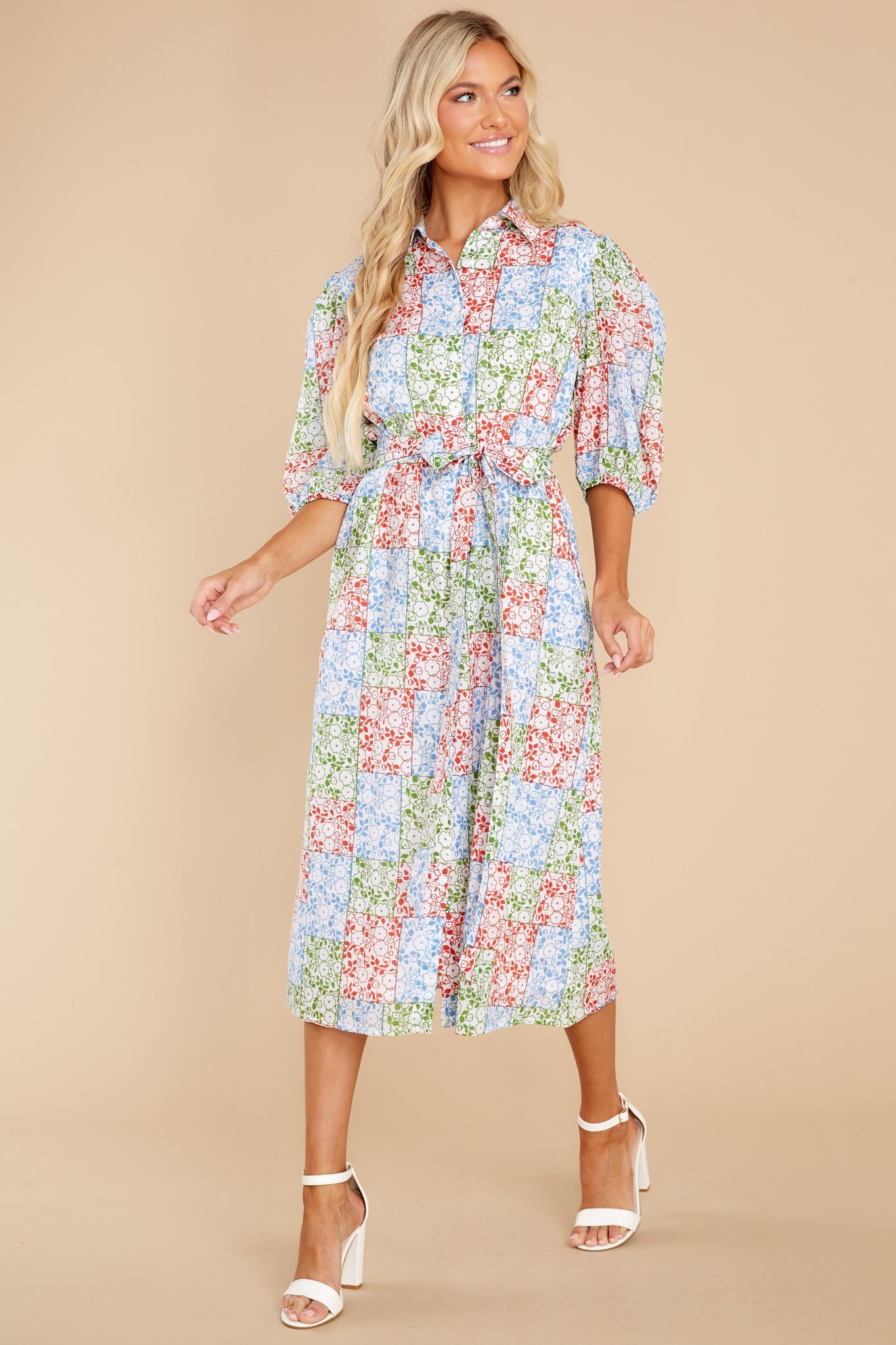 Margot Ditsy Patchwork Dress