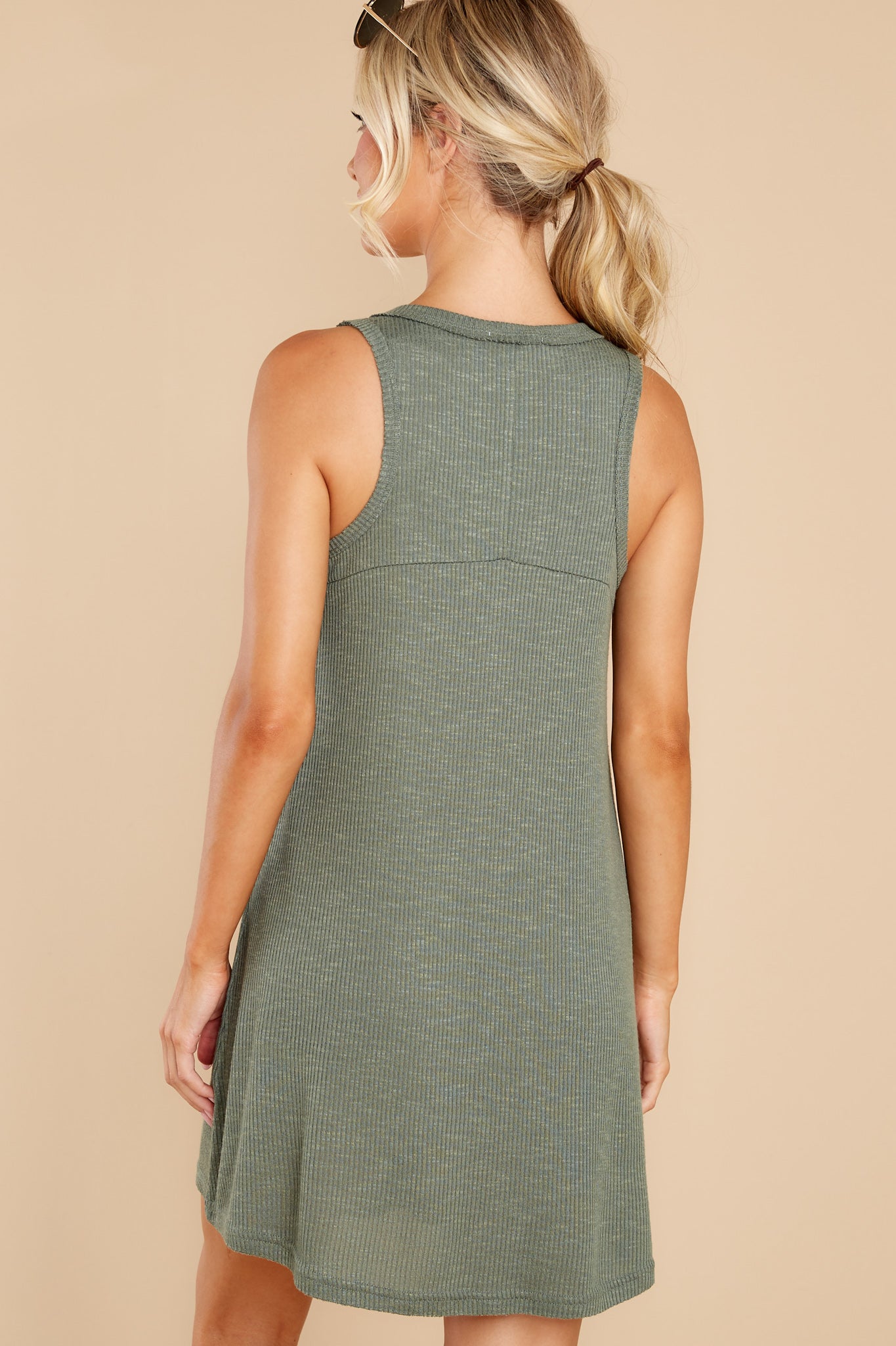 Rib Hacci Forest Vagabond Tank Mini Dress