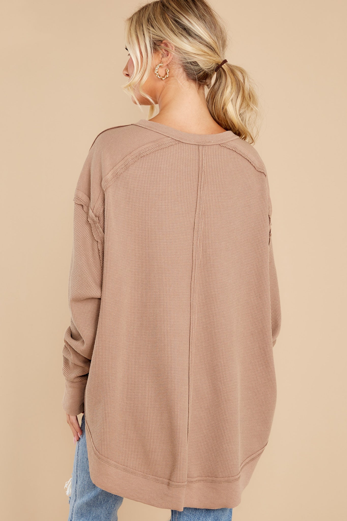 Take A Second Warm Taupe Top